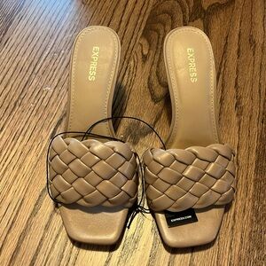 Express Woven Heels - Nude Size 6.5! New with tags!